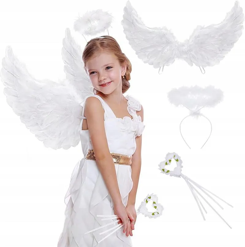 Materiały i akcesoria do stroju aniołka