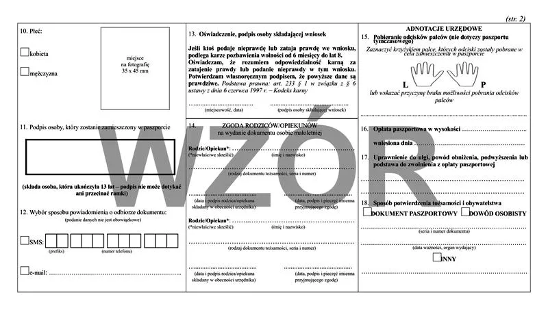 Wniosek o paszport dla dziecka