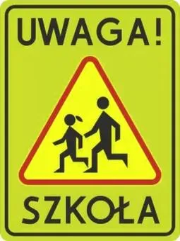 Znak uwaga dzieci